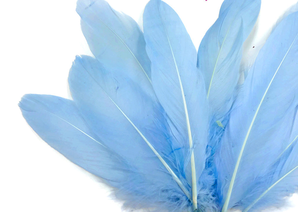 A quarter pound - Light Blue Satinettes Pallet Soft Accent Feathers for Wedding Backdrops & Arches
