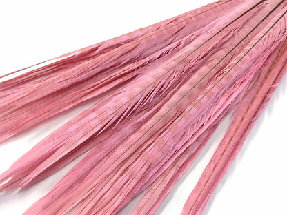 10 pieces - 18-22" Pink Light Bleached Dyed Accent Feathers for Wedding Centerpieces