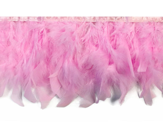 1 Yard – Light Pink Chandelle Turkey Fluffy Feather Trim
