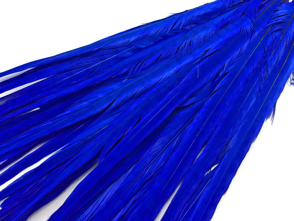 10 pieces - 18-22" Blue Midnight Bleached Dyed Accent Feathers for Wedding Centerpieces