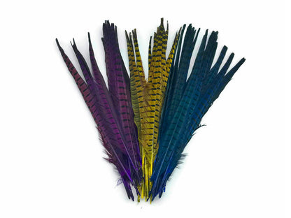 50 pieces - 18-22" Natural Purple Dyed Over Accent Feathers for Wedding Backdrops & Arches