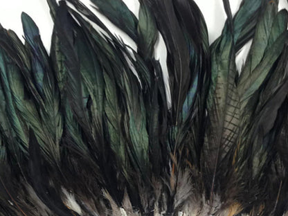 8-10" Natural Inch Strip Black Accent Feathers for Wedding Centerpieces