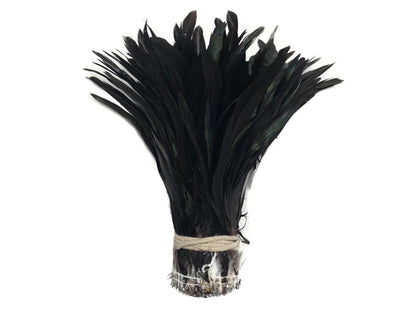 8-10" Natural Inch Strip Black Accent Feathers for Wedding Centerpieces