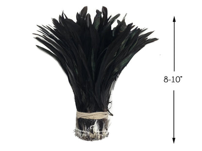 8-10" Natural Inch Strip Black Accent Feathers for Wedding Centerpieces