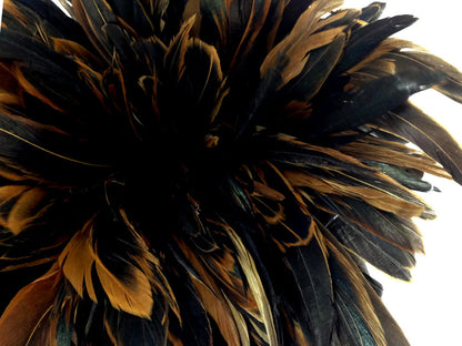 2 yards - 8-10" Natural Brown Half Bronze Accent Feathers for Wedding Backdrops & Arches