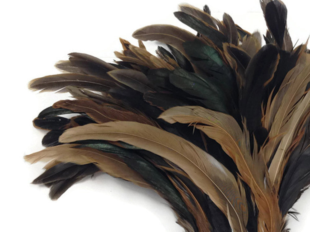 8-10" Natural Inch Strip Brown Accent Feathers for Wedding Centerpieces
