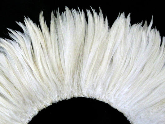 6-7" Natural Inch Strip White Soft Hackle Feathers for Wedding Centerpieces