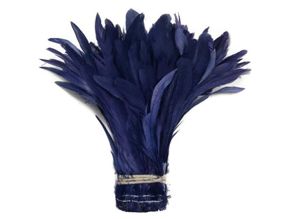 8-10" Natural Inch Strip Navy Accent Feathers for Wedding Centerpieces