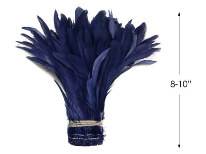 8-10" Natural Inch Strip Navy Accent Feathers for Wedding Centerpieces