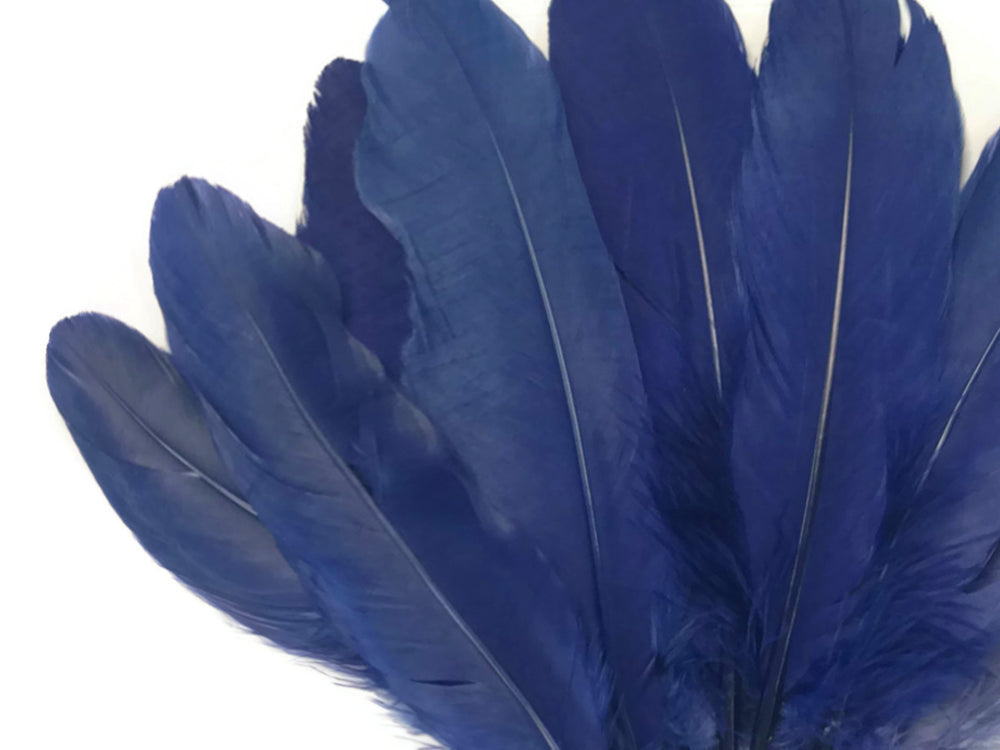 A quarter pound - Navy Blue Satinettes Pallet Accent Feathers for Wedding Backdrops & Arches