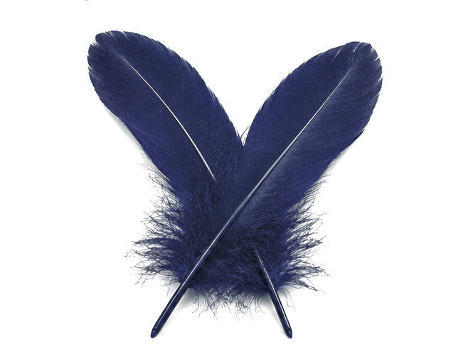 A quarter pound - Navy Blue Satinettes Pallet Accent Feathers for Wedding Backdrops & Arches