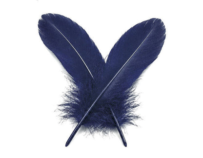A quarter pound - Navy Blue Satinettes Pallet Accent Feathers for Wedding Backdrops & Arches