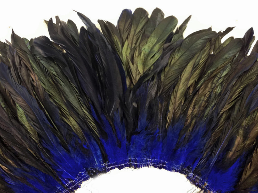 2 yards - 8-10" Natural Navy Blue Half Accent Feathers for Wedding Backdrops & Arches