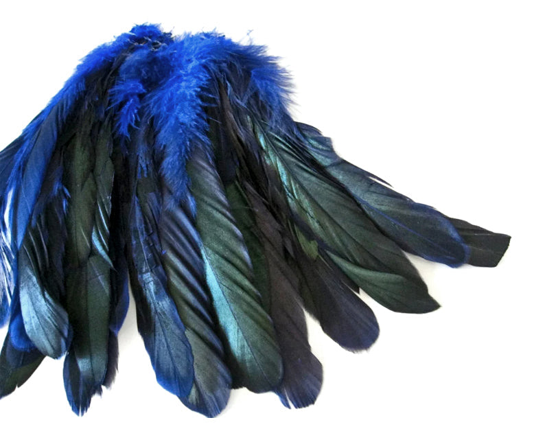 2 yards - 8-10" Natural Navy Blue Half Accent Feathers for Wedding Backdrops & Arches