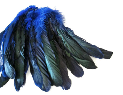 2 yards - 8-10" Natural Navy Blue Half Accent Feathers for Wedding Backdrops & Arches