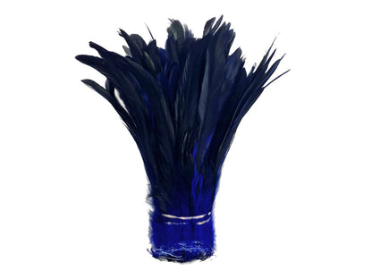 8-10" Natural Inch Strip Navy Accent Feathers for Wedding Centerpieces