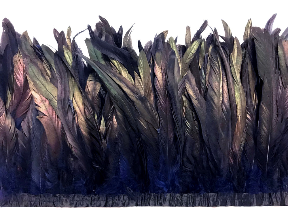 1 yard - 10-12" Natural Navy Blue Dyed Accent Feathers for Wedding Backdrops & Arches