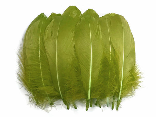 25 oz - Green Pack Olive Nagoire Accent Feathers for Wedding Bouquets & Boutonnieres