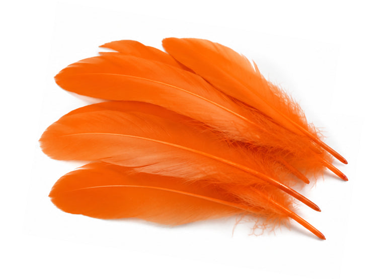 A quarter pound - Orange Satinettes Pallet Soft Accent Feathers for Wedding Backdrops & Arches