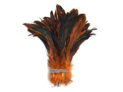 8-10" Natural Inch Strip Orange Accent Feathers for Wedding Centerpieces