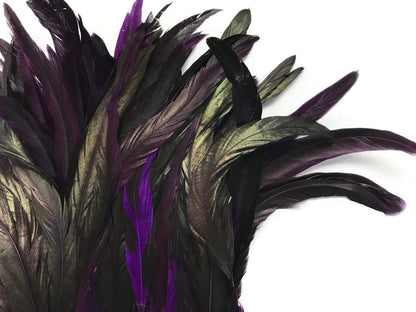 1 yard - 10-12" Natural Purple Dyed Over Accent Feathers for Wedding Backdrops & Arches