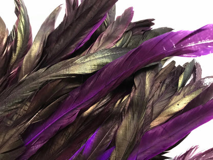 1 yard - 10-12" Natural Purple Dyed Over Accent Feathers for Wedding Backdrops & Arches
