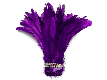 8-10" Natural Inch Strip Purple Accent Feathers for Wedding Centerpieces