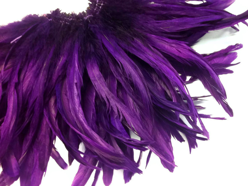 8-10" Natural Inch Strip Purple Accent Feathers for Wedding Centerpieces