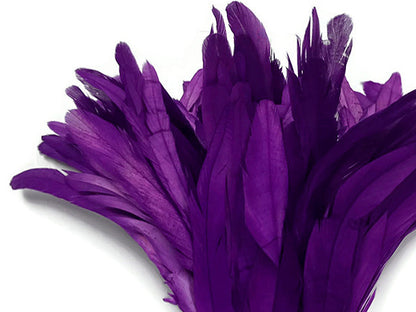8-10" Natural Inch Strip Purple Accent Feathers for Wedding Centerpieces