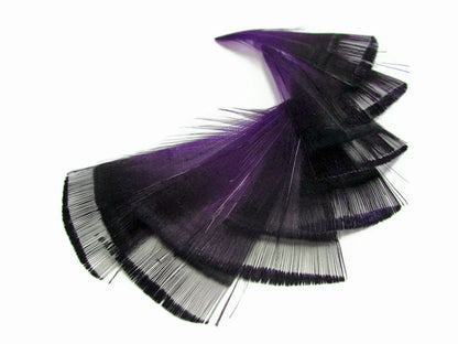 1 dozen - Purple Dyed Golden Tippet Accent Feathers for Wedding Centerpieces