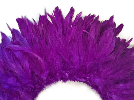 Purple Inch Strip Bleached Soft Hackle Feathers for Wedding Centerpieces