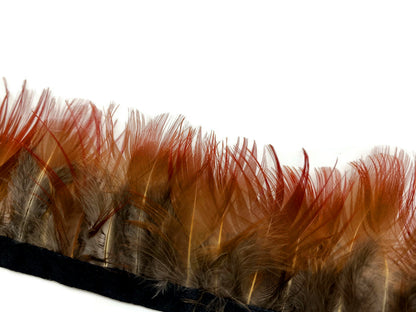 1 yard - Natural Red Golden Plumage Accent Feathers for Wedding Backdrops & Arches