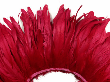 8-10" Natural Inch Strip Red Accent Feathers for Wedding Centerpieces