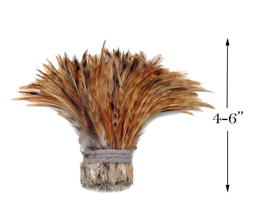 1 yard - Chinchilla Red Strung Rooster Soft Hackle Feathers for Wedding Backdrops & Arches