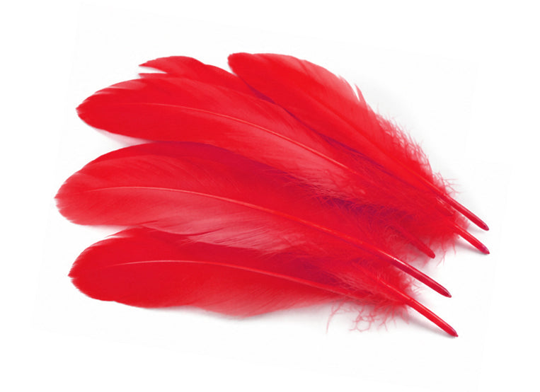 A quarter pound - Red Satinettes Pallet Soft Accent Feathers for Wedding Backdrops & Arches