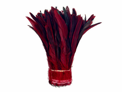 8-10" Natural Inch Strip Red Accent Feathers for Wedding Centerpieces