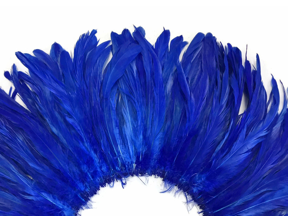 2 yards - 8-10" Royal Blue Strung Natural Bleach Accent Feathers for Wedding Backdrops & Arches
