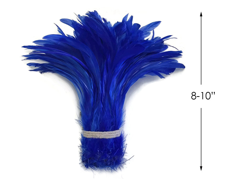 8-10" Royal Blue Inch Strip Strung Accent Feathers for Wedding Centerpieces