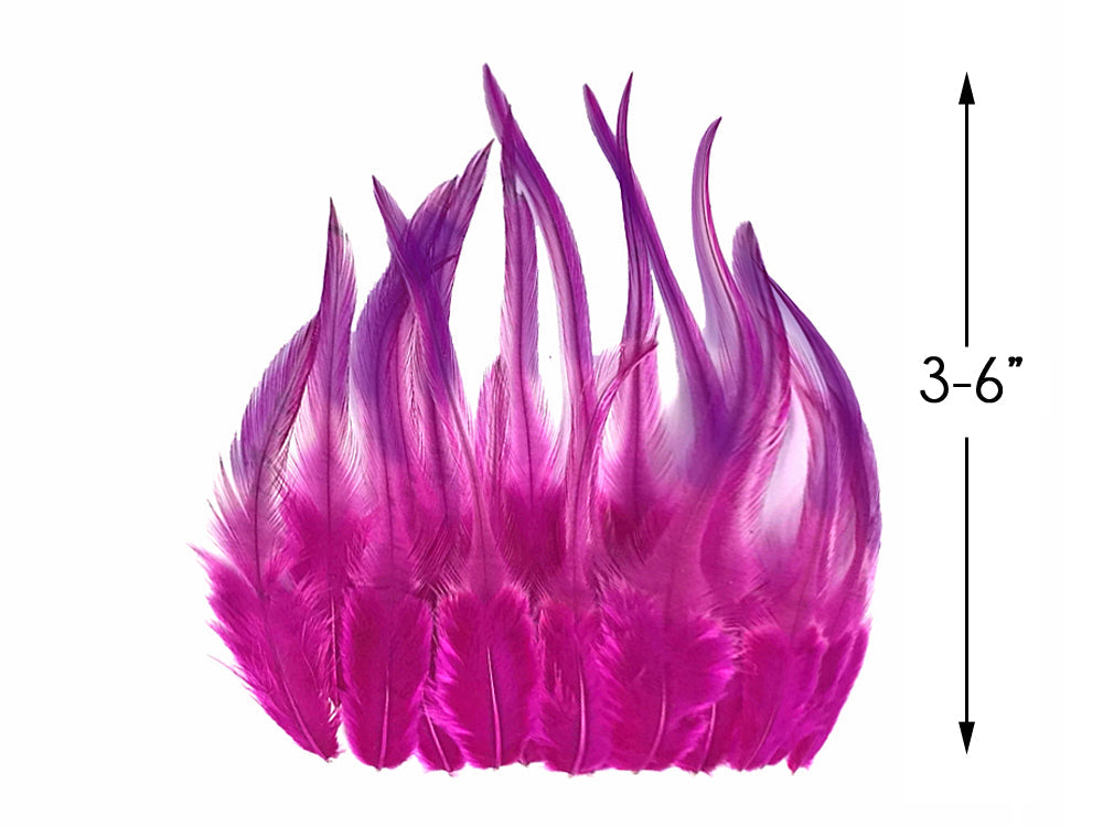 1 dozen - Raspberry Blendz Short Accent Feathers for Wedding Bridal Accessories