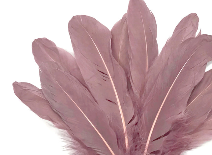 3 oz - Pack Taupe Satinettes Accent Feathers for Wedding Bouquets & Boutonnieres