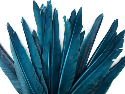 50 oz - Teal Pack Blue Primary Accent Feathers for Wedding Centerpieces