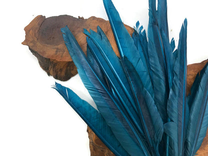 50 oz - Teal Pack Blue Primary Accent Feathers for Wedding Centerpieces