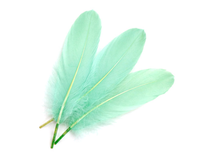 A quarter pound - Aqua Blue Satinettes Pallet Accent Feathers for Wedding Backdrops & Arches