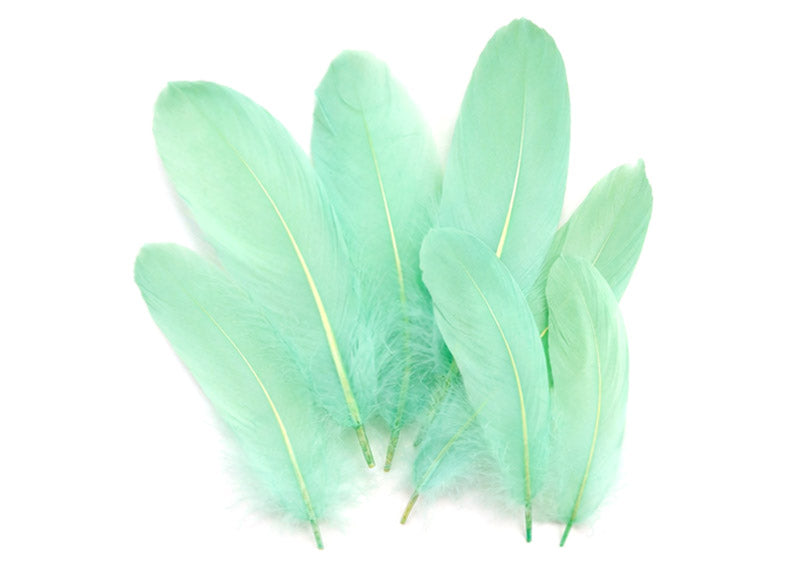 A quarter pound - Aqua Blue Satinettes Pallet Accent Feathers for Wedding Backdrops & Arches