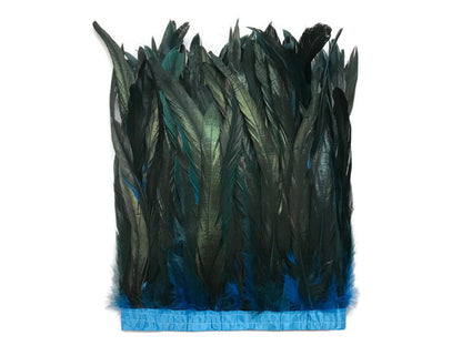 1 yard - 10-12" Turquoise Blue Dyed Over Accent Feathers for Wedding Backdrops & Arches