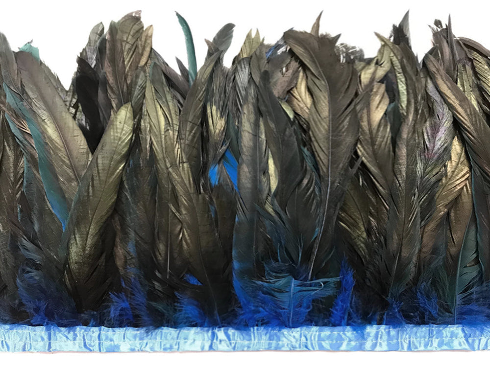 1 yard - 10-12" Turquoise Blue Dyed Over Accent Feathers for Wedding Backdrops & Arches