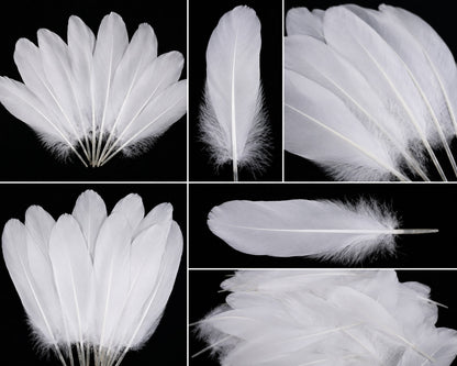 A quarter pound - White Satinettes Pallet Soft Accent Feathers for Wedding Backdrops & Arches