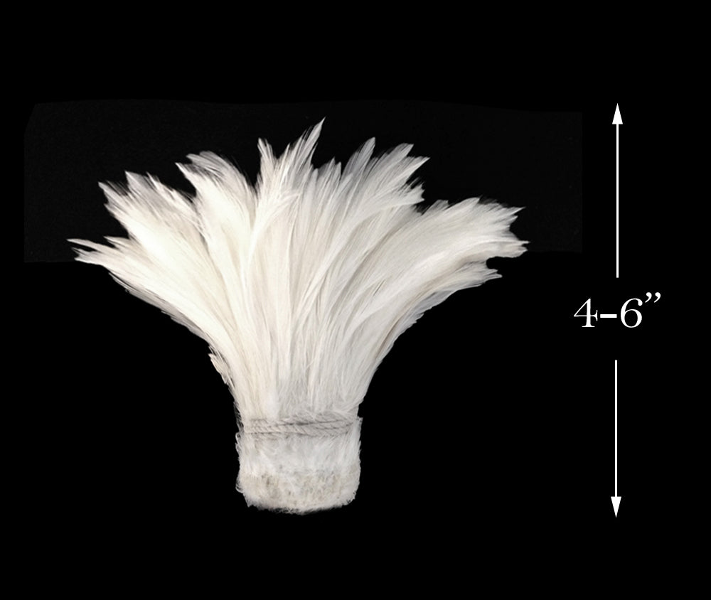 1 yard - Natural White Strung Rooster Soft Hackle Feathers for Wedding Backdrops & Arches