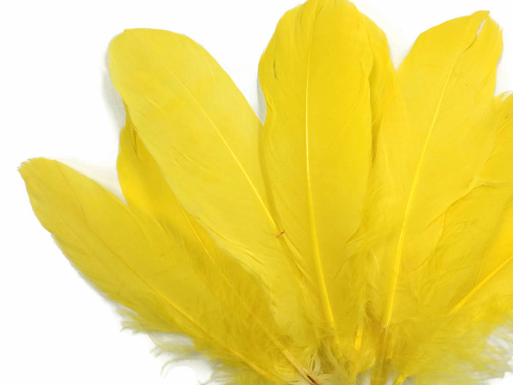 3 oz - Yellow Pack Satinettes Pallet Accent Feathers for Wedding Bouquets & Boutonnieres