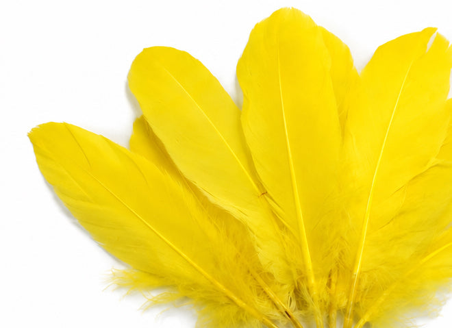 A quarter pound - Yellow Satinettes Pallet Soft Accent Feathers for Wedding Backdrops & Arches
